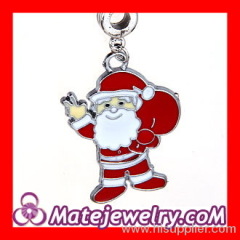 Fashion Designer Cheap Enamel european Santa Claus Charms For Jewelry Making