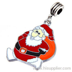 Cheap Enamel Alloy Pendant Jewelry european Father Christmas Charms