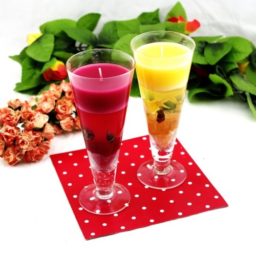 Glass Colour Jelly Candle Holder (RC-488&RC-489)