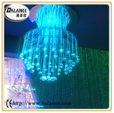 fibre optics chandelier lighting and crystal fitting for exhibition decoration