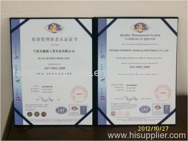 Certification of ISO 9001