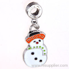 Wholesale Fashion Enamel Jewelry Pendant Christmas Snowman Charms european