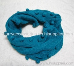 Acrylic cable knitted snood