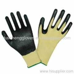 nylon with nitrile coated safety working gloves