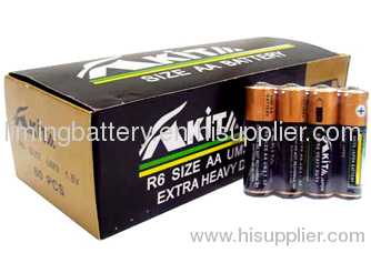 AA/AAA Size carbon zinc battery use for remote control/redio/flashlight (Akita)