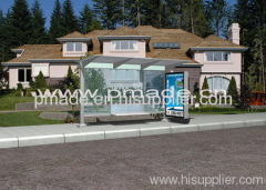 iron bus stop shelter