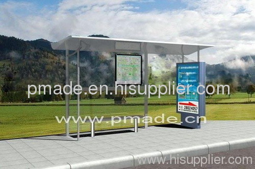 bus shelter with lightbox