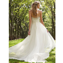 Sweetheart Chiffon Voyage Wedding dresses with Appliques