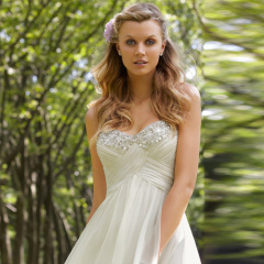 Sweetheart Chiffon Voyage Wedding dresses with Appliques