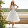 Short Tulle Voyage Wedding Gown With Bolero