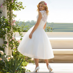 Short Tulle Voyage Wedding Gown With Bolero