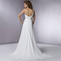 Beautiful One-Shoulder Chiffon Beach Wedding Dresses