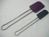 Silicone pastry items--spatula with stainless steel handle