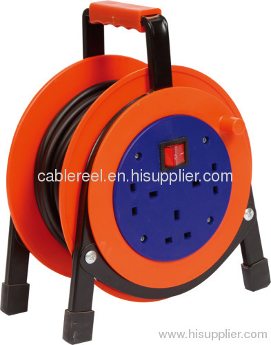 3way British Power Cord reel