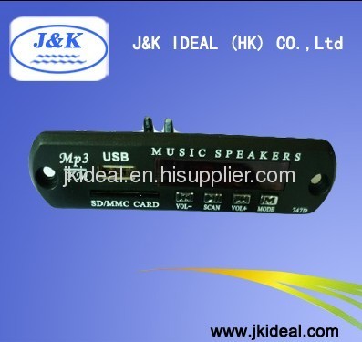 Audio MP3 module with USB/SD/AUX/FM