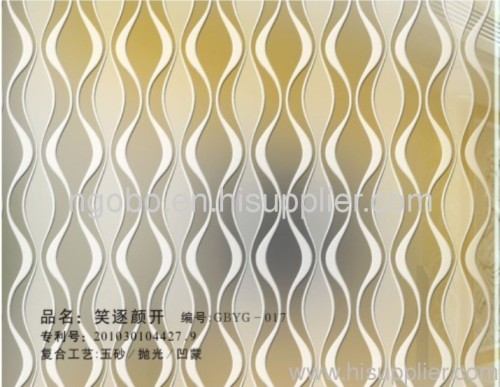 Acid etched glass GBYG-017