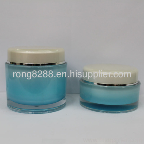 200g Round acrylic Jars with double wall jar