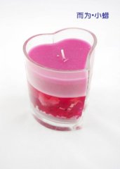 Glass Valentine Heart Shaped Candle Holder