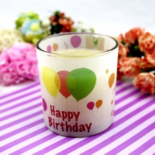 Glass Birthday Party Candle Holder (OEM)