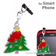 Fashion Enamel Christmas Santa Claus Anti Dust Earphone Jack Plug Charm