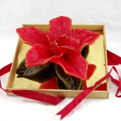 Flower Wood Gift Box Craft Candle (RC-517)