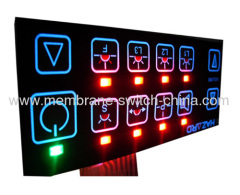 EL backlight membrane keypad/membrane switch panel