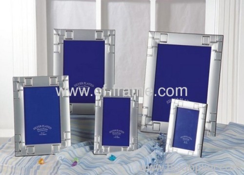 8x10" metal sliver plated picture frame