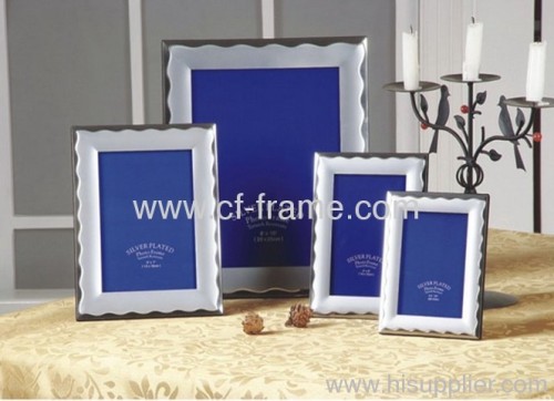 metal sliver plated tabletop frame for gift