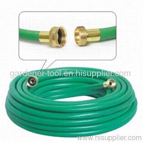 PVC Garden Reinforcement Water Hose With Brsss Coupling