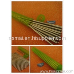 Stainless steel chopsticks (green Cup of sticks 10 Pack)