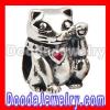 Sterling Silver european Lucky Cat Charm Wholesale