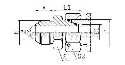 JIC 74°CONE SEALING HYDRAULIC ADAPTER FITTING ELBOW PIPE