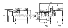 5CB-GDK/5DB-GDK BSP PRESSURE GAUGE CONNECTOR HYDRAULIC ADAPTER FITTING ELBOW PIPE FITTING