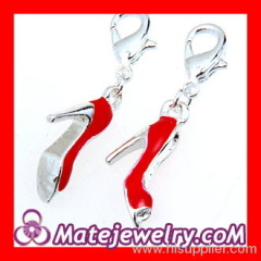 Cheap Enamel Dangle Alloy Pendant Little Red Dress Charms Wholesale