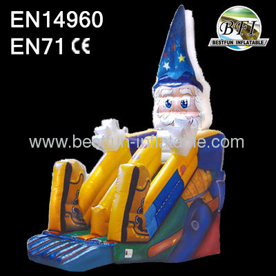 Kids backyard wizard inflatable slide