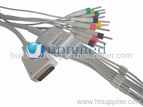 ShangHai Kohden 10-lead EKG cable with leadwires