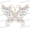 butterfly hot fix rhinestone motif pattern