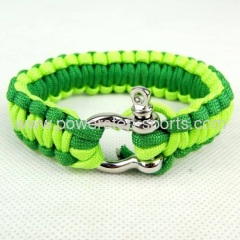 Metal buckle fashion parachute bracelets for escape