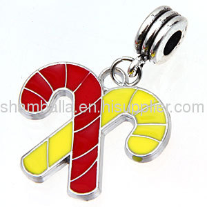 european Christmas Candy Cane Charm Wholesale