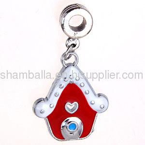 european Christmas House Dangle Charm Wholesale