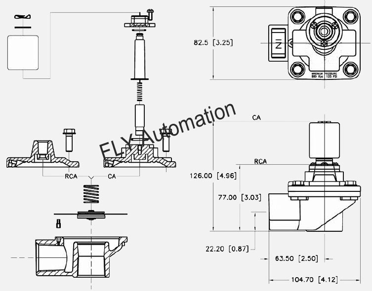 CA-25T 1Threaded Goyen Integral Pilot Pulse valve