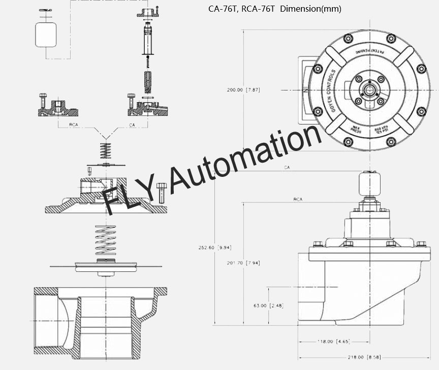 3CA-76T RCA-76T Right Angle Goyen Pulse jet valve