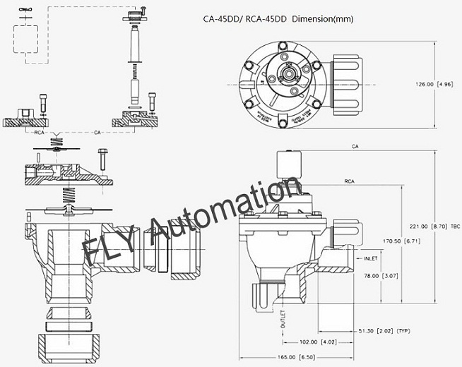 1 1/2CA-45DD RCA-45DD Dual stage Goyen pulse valve