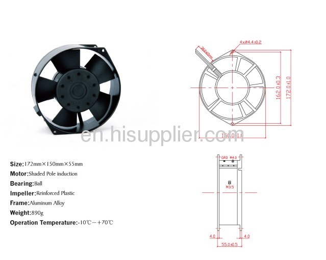 Axial Fans GF-1225B 172mmx150mmx55mm