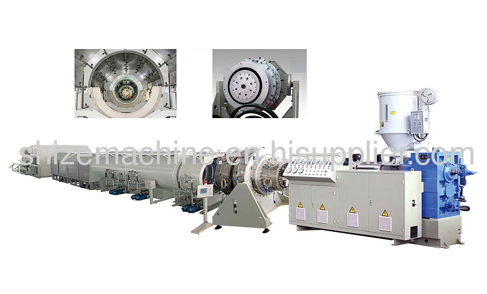 PE pipe extrusion production line