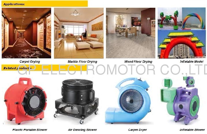 High speed quick drying air mover carpet dryer for flooded basement