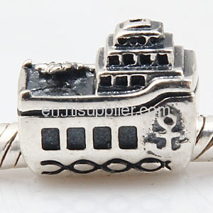 Brilliant 925 Sterling Silver Ship Charm Beads european Aboard Charms Cheap 