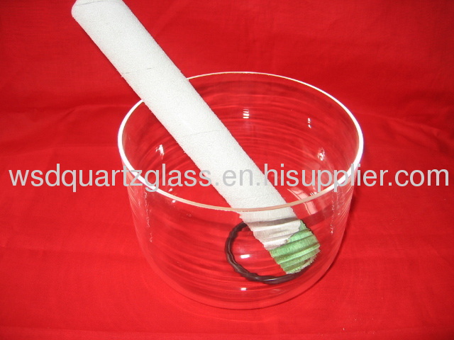 Sell Clear crystal singing bowl 6inch to 10inch with mallet and o-ring