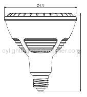 12W PC Plastic Shell Φ120mm×133mm E27 LED Spot Light Used As LED Bulb