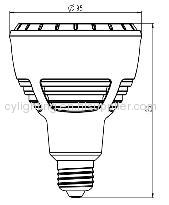 7W Φ95mm×126mm PC Plastic Shell E27 LED Spot Light Used As LED Track Light